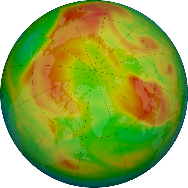 Arctic ozone map for 06 April 2021